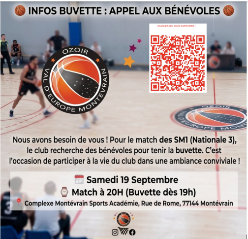 APPEL AUX BENEVOLES POUR TENIR LA BUVETTE